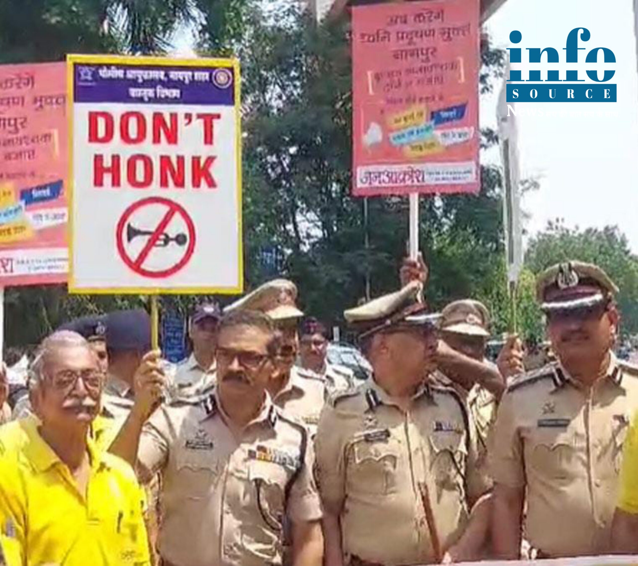 Nagpur News: Nagpur police has started "No Horning" Campaign info source news