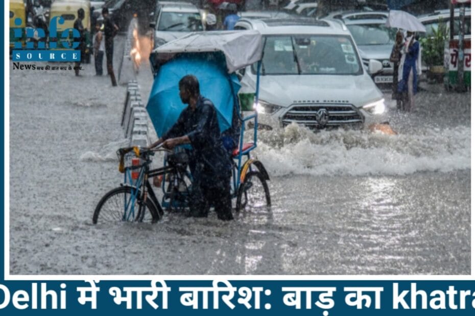 Delhi में बारिश का कहर: बढ़ रहा है बाढ़ का खतरा, Traffic जाम