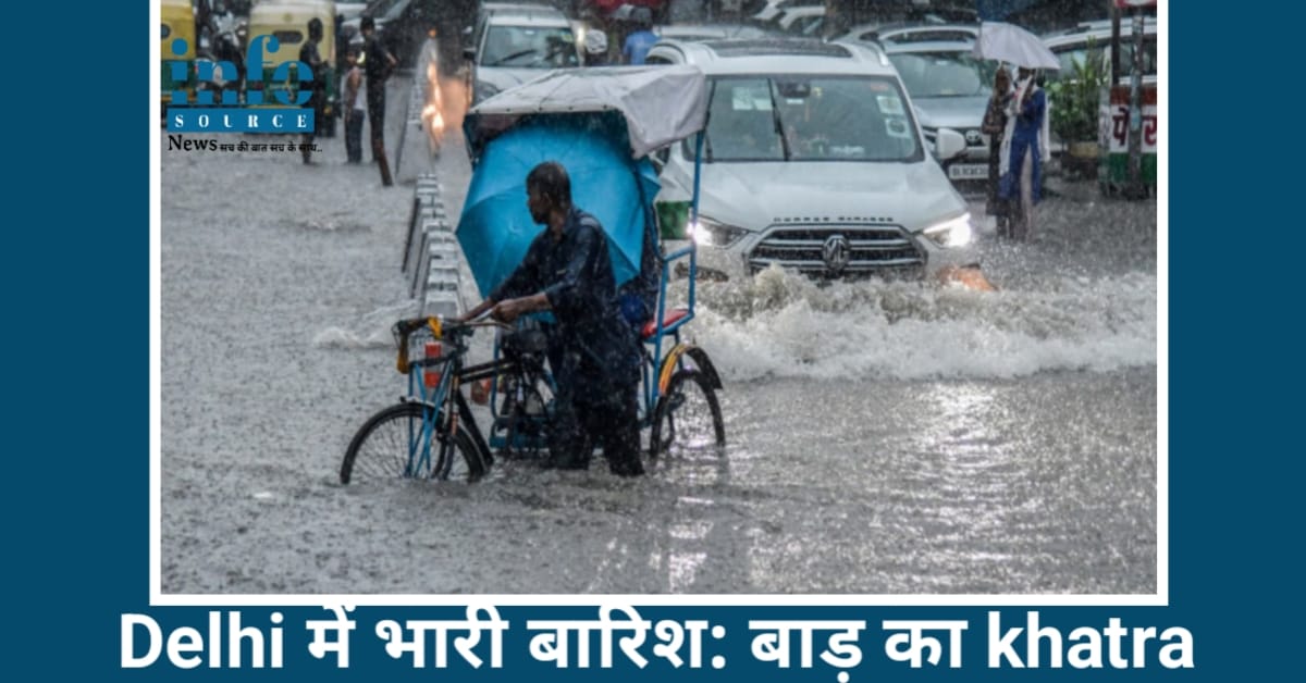 Delhi में बारिश का कहर: बढ़ रहा है बाढ़ का खतरा, Traffic जाम