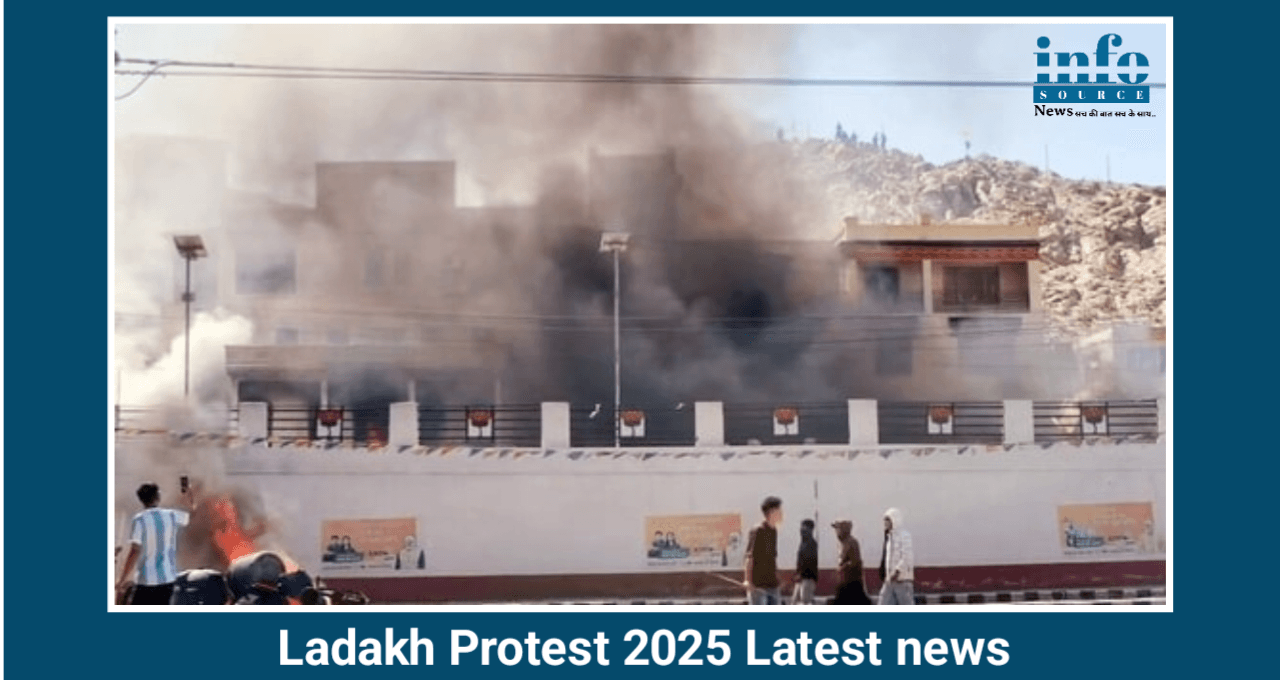 Ladakh Protest 2025: Furious Youth ने भाजपा कार्यालय में आग लगा दी, Sixth Schedule के लिए किए जा रहे प्रदर्शन