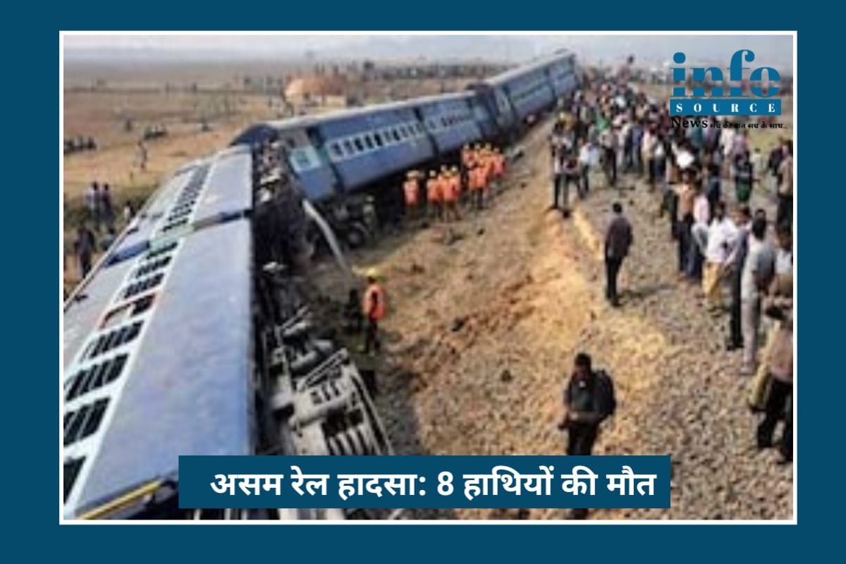 Assam Train Tragedy: Heartbreaking हादसा, Rajdhani Express से टकराया हाथियों का झुंड, 8 की मौत, पाँच डिब्बे पटरी से उतर गए