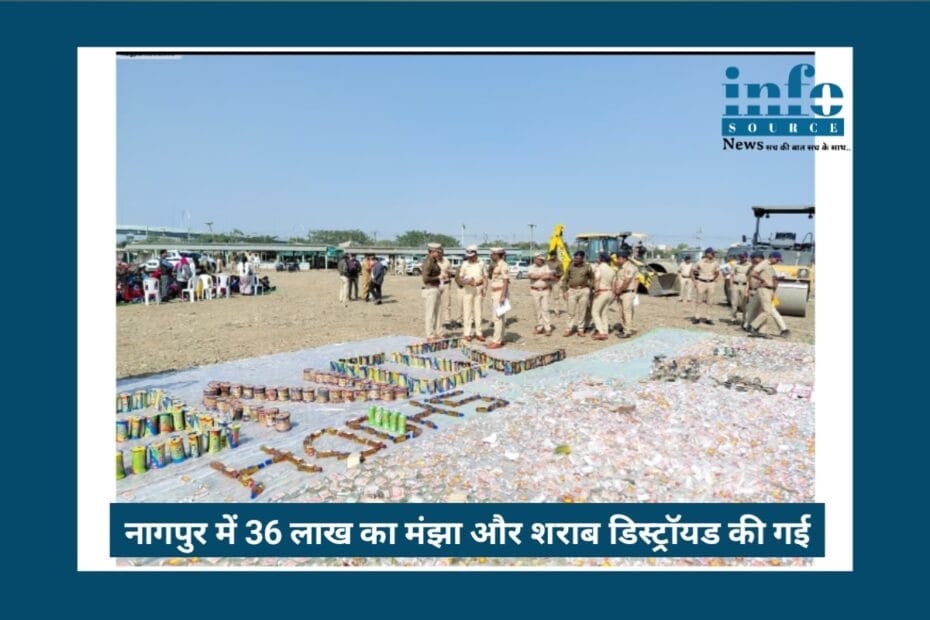 Nagpur Police Action: 36 लाख का अवैध शराब और Nylon Majha Destroyed Ahead of Safe Makar Sankranti Celebration