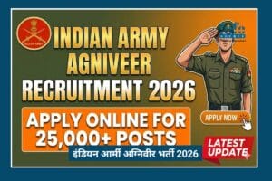 Indian Army Agniveer Recruitment 2026 – Golden Chance – 25,000+ पदों पर सेवा और शानदार करियर
