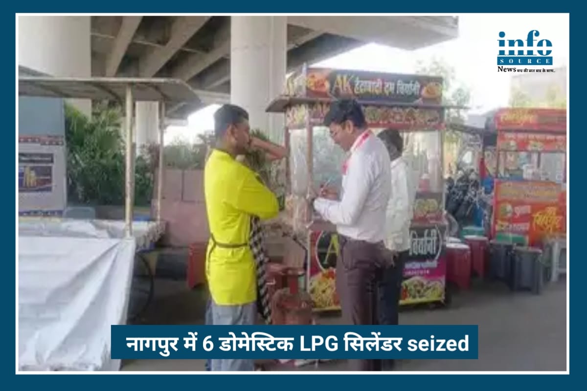 Powerful Raid: Nagpur में Domestic LPG Cylinders का अवैध उपयोग पकड़ा, 6 सिलेंडर Seized