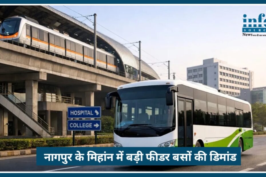 Nagpur Metro और MIHAN में बढ़ती यात्रियों की संख्या में इजाफा, Feeder buses की Demand बढ़ी, जल्द 5-6 नई बसें जल्द
