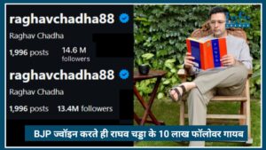 BJP जॉइन करते ही Raghav Chadha के 10 लाख फॉलोअर्स गायब, सोशल मीडिया पर मचा Chaos, Gen Z effect