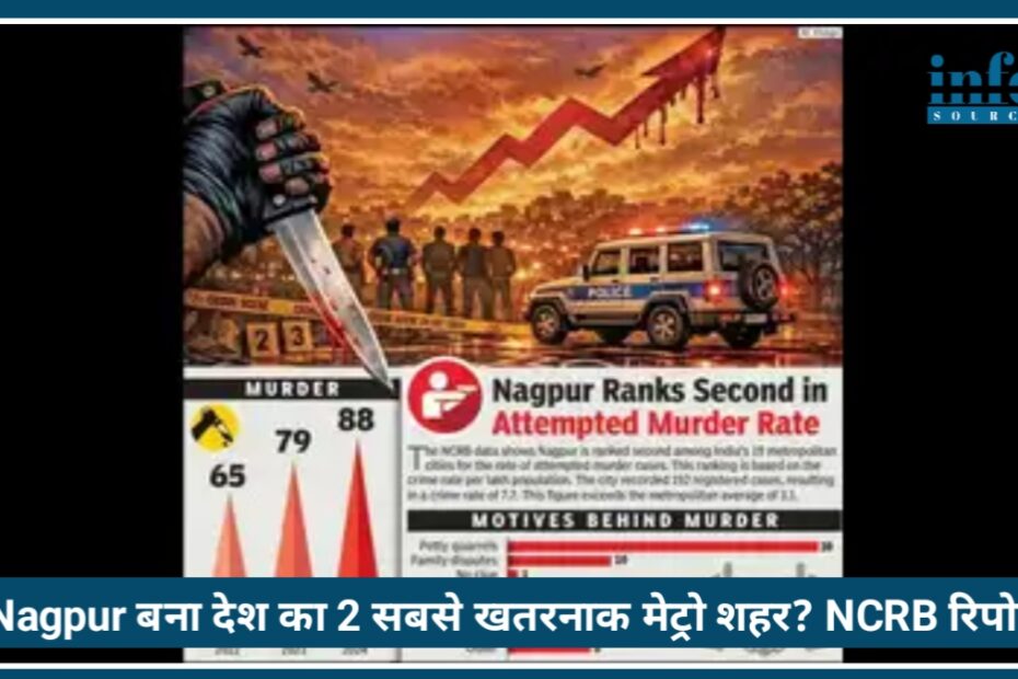 Nagpur बना देश का 2 सबसे Dangerous मेट्रो शहर? NCRB रिपोर्ट ने बढ़ाई चिंता