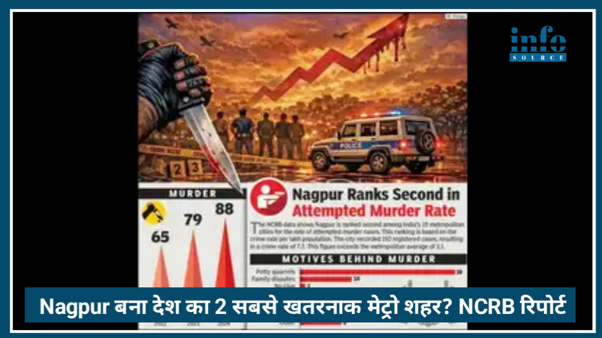 Nagpur बना देश का 2 सबसे Dangerous मेट्रो शहर? NCRB रिपोर्ट ने बढ़ाई चिंता