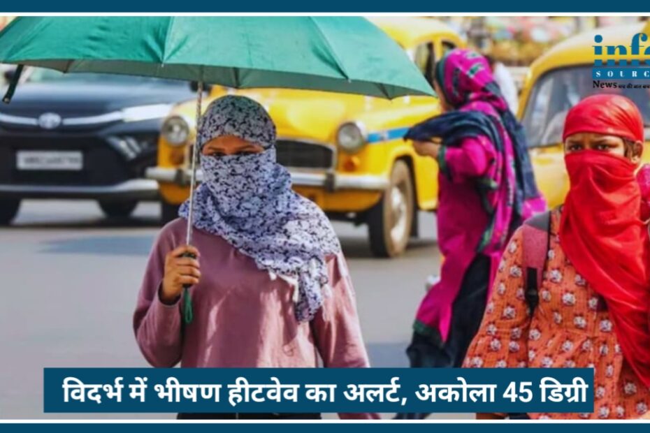 Vidarbha में भीषण Heatwave का Alert, Akola 45 डिग्री के साथ सबसे गर्म शहर