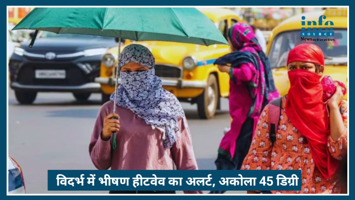 Vidarbha में भीषण Heatwave का Alert, Akola 45 डिग्री के साथ सबसे गर्म शहर