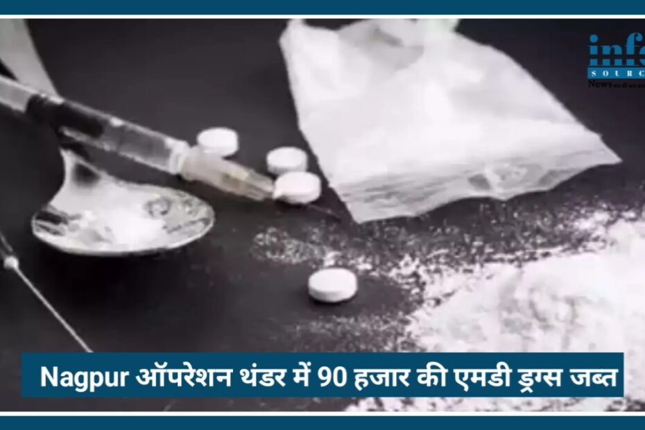 Nagpur में ड्रग्स पर Big Action: Operation Thunder में 90 हजार की एमडी ड्रग्स जब्त