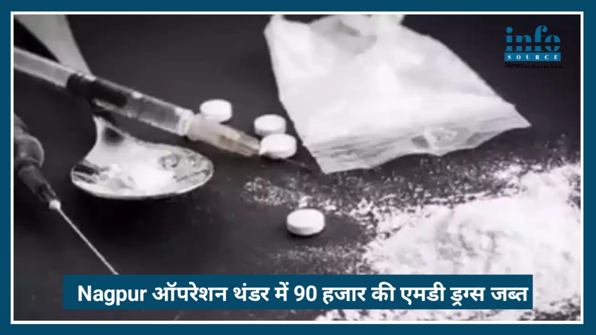 Nagpur में ड्रग्स पर Big Action: Operation Thunder में 90 हजार की एमडी ड्रग्स जब्त
