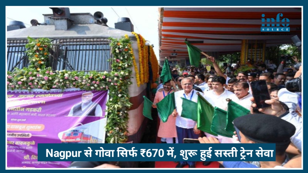 Nagpur से Goa सिर्फ ₹670 में, शुरू हुई सस्ती ट्रेन सर्विस, Nagpur-Madgaon Express बनी यात्रियों की पहली पसंद