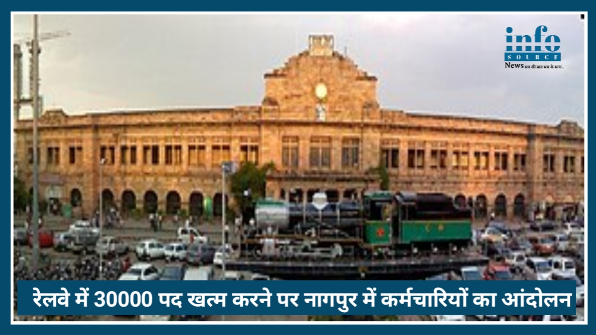 Indian Railway में 30 हजार पद खत्म करने के फैसले पर बवाल, Nagpur में कर्मचारियों का बड़ा Protest शुरू