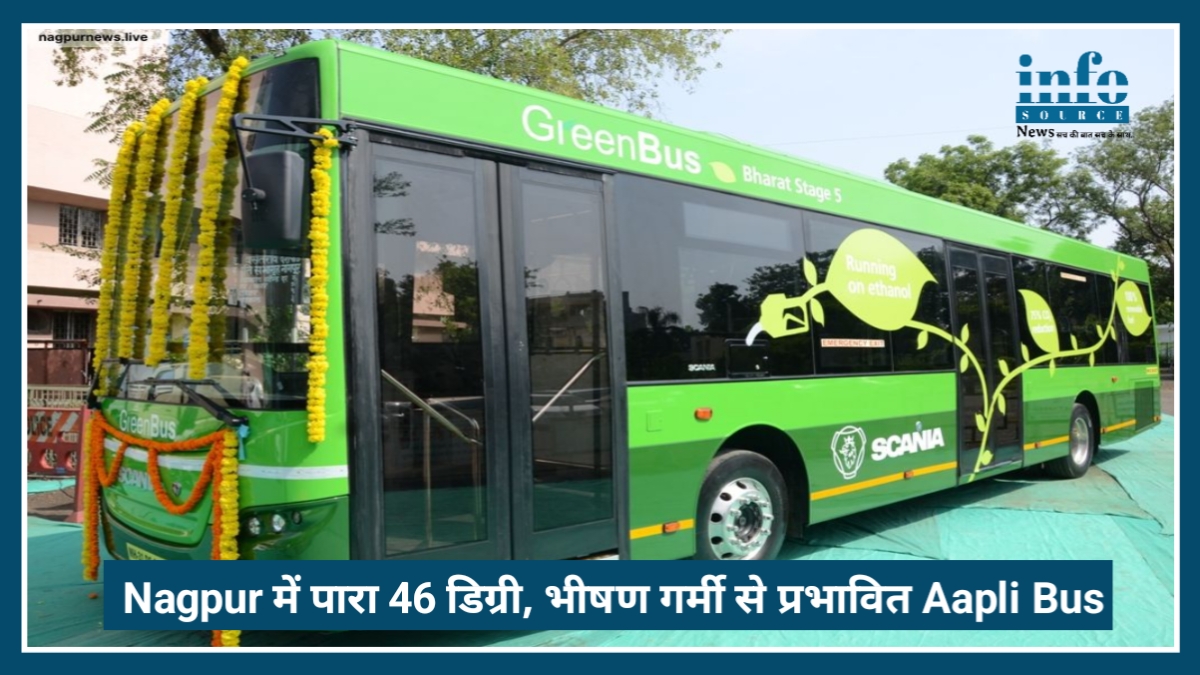 Nagpur में पारा 46 डिग्री के पार, भीषण गर्मी से प्रभावित Aapli Bus सेवा, इलेक्ट्रिक बसें हो रहीं जल्दी डिस्चार्ज
