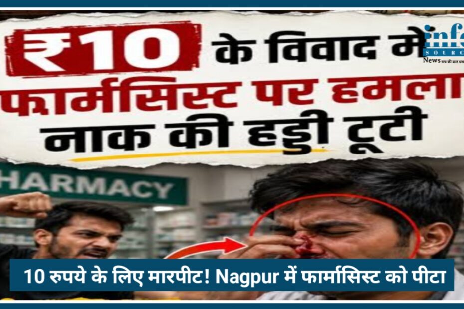 10 रुपये के लिए मारपीट! Nagpur में फार्मासिस्ट को पीट-पीटकर किया घायल