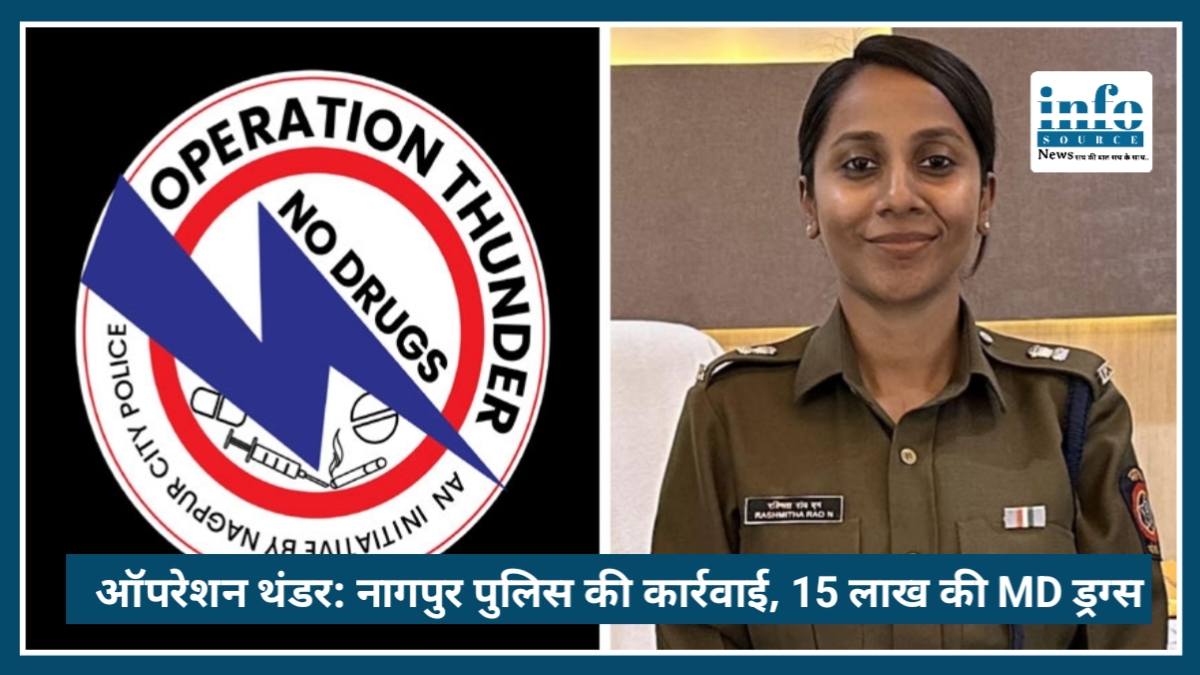Operation Thunder के तहत Nagpur Police की बड़ी कार्रवाई, युवक के घर से मिली 15 लाख की MD ड्रग्स घर से मिली 15 लाख की MD ड्रग्स