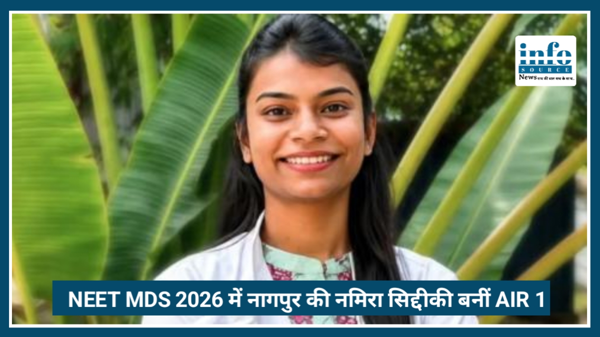NEET MDS 2026 में Nagpur की Namira Siddique बनीं AIR 1, पूरे देश में लहराया Vidarbha का परचम