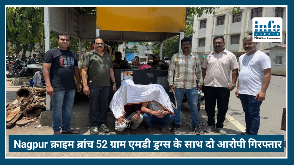 Nagpur में Crime Branch का Big action, 52 ग्राम एमडी ड्रग्स के साथ दो आरोपी गिरफ्तार