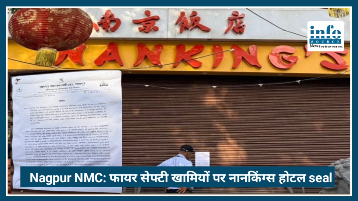 Nagpur में NMC का एक्शन: Fire Safety खामियों पर नानकिंग्स होटल सील, मचा हड़कंप